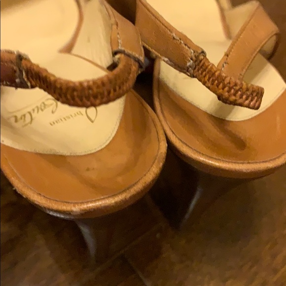 Christian Louboutin Tan Slingback Sandals - Picture 7 of 10
